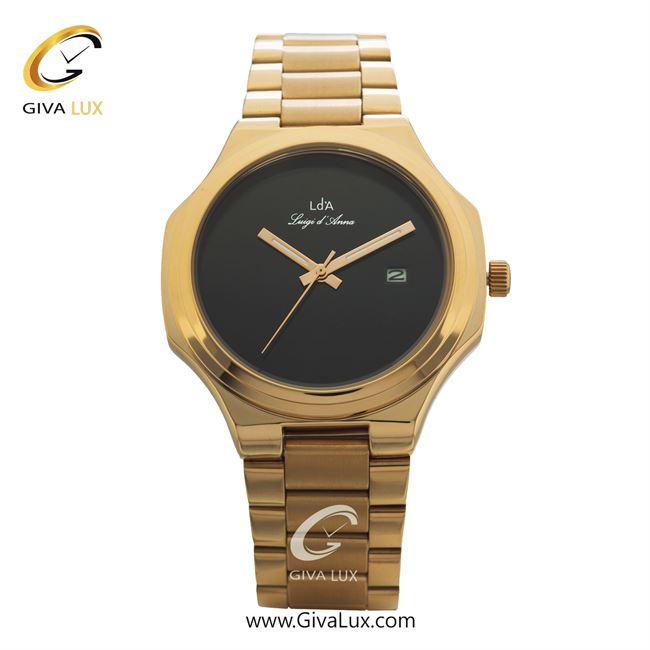 ساعت مچی اورجینال مردانه LdA رزگلد | رزگلد| مشکی| کد رفرنس 2421